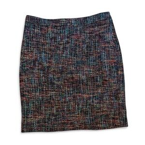 Ann Taylor Loft Tweed Multicolor Pencil Skirt
